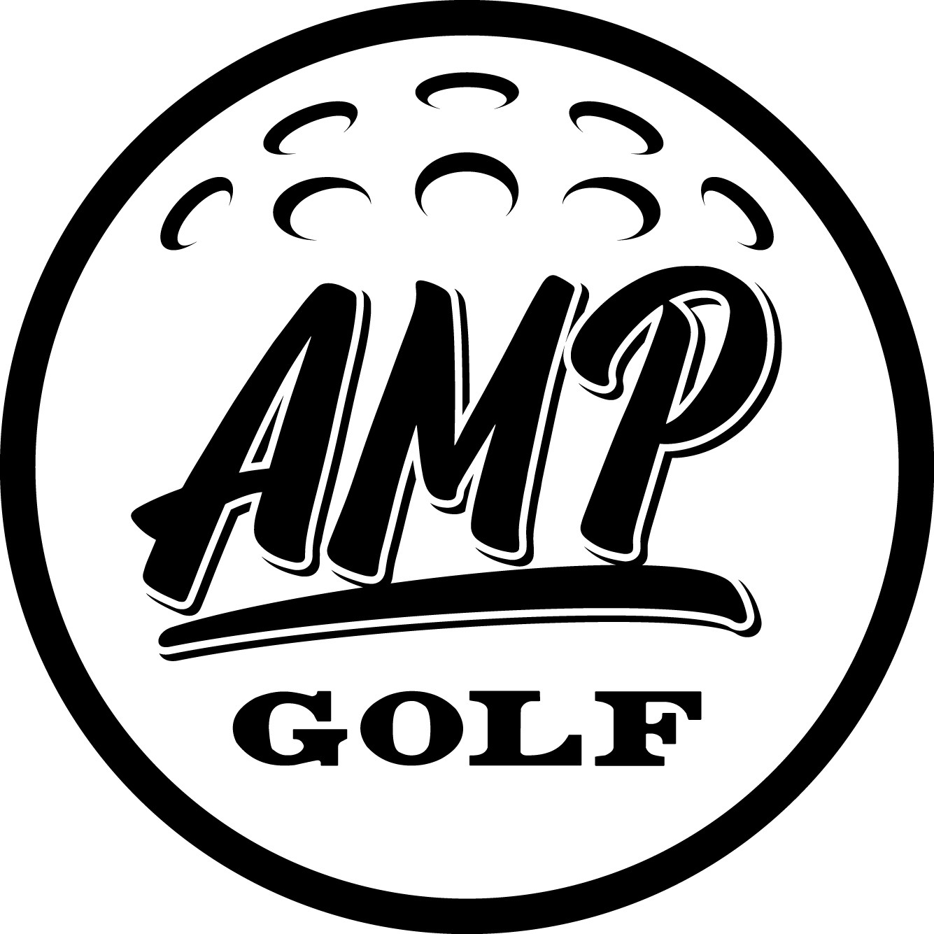 初心者専用ゴルフスクール・AMPGOLF諫早 ロゴ